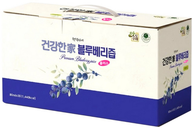 지리산을팜 맛있는 진짜 NFC 갈아만든 블루베리즙 주스, 60개, 80ml