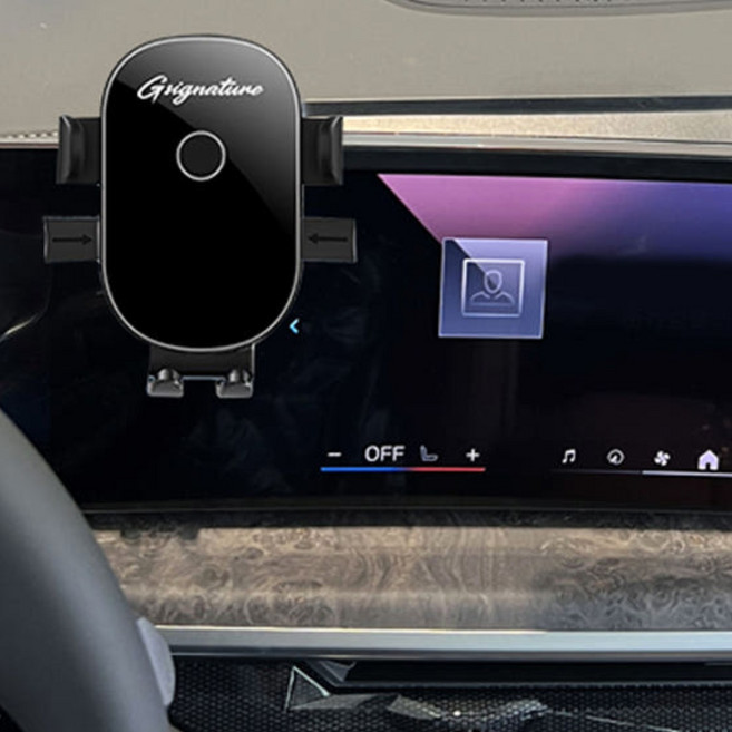 BMW X5 X6 X7 2023~ 차량용 핸드폰 거치대 지시그니처 심플 W22, 블랙, 1개