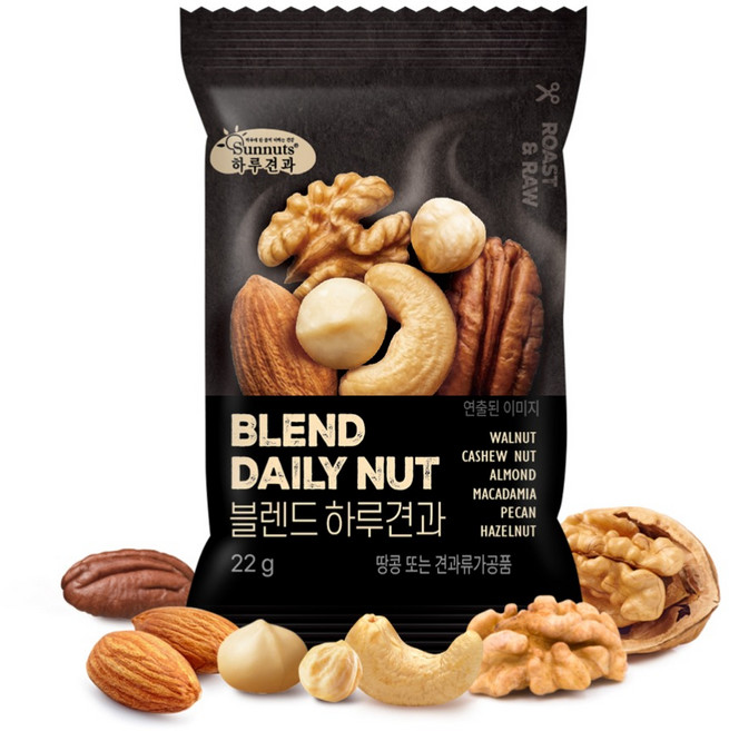 하루견과 무염 무당 건과일없는 블렌드하루견과, 30개, 22g