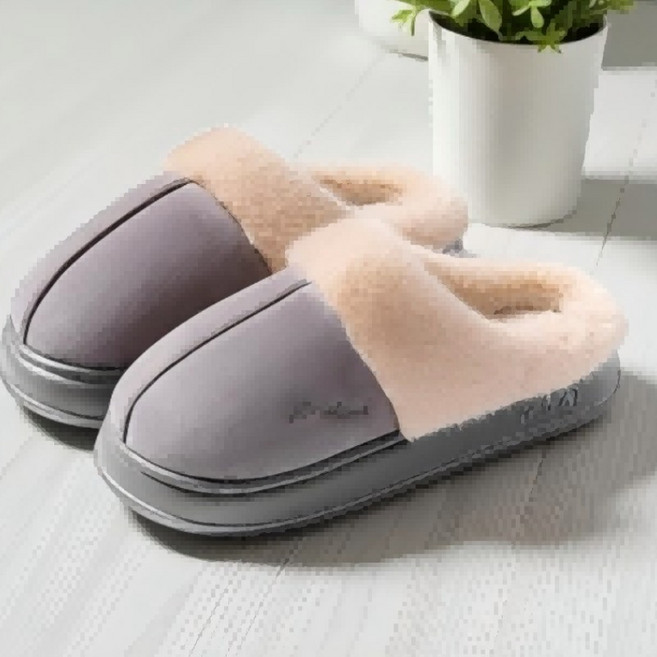 89마트 폭신한 겨울 퍼슬리퍼 실내화 EVA 방한 털슬리퍼 거실화