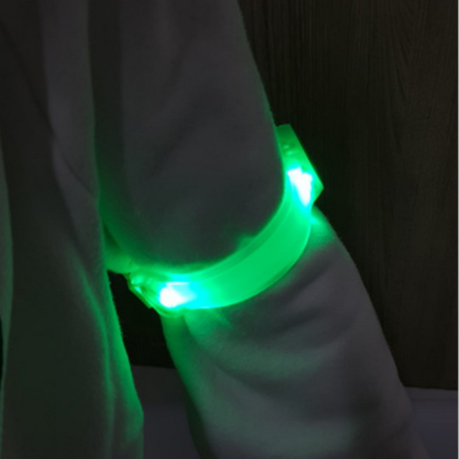 위네스 LED 발광 안전밴드 암밴드 야간 러닝 배달기사, 2개, 그린