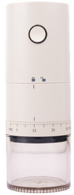 투데이리빙 프리미엄 전동 커피 그라인더 원터치 원두 자동 분쇄기 휴대용 무선 충전식 저소음 글라인더 입자 조절 가능, R98190M, 1개, 베이지