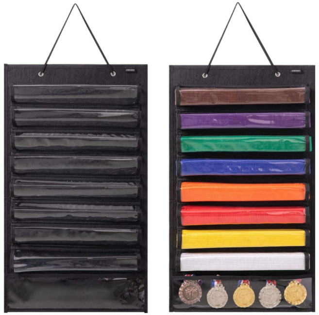 태권도 띠 수집 보관함, 블랙 B, 1개