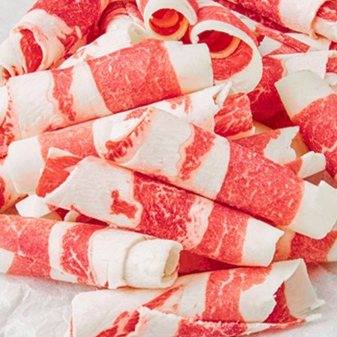 [정육대왕] 앵거스박 미국산 우삼겹 삼겹양지 대패 우삼겹 샤브샤브 바로구이 300g, 4개