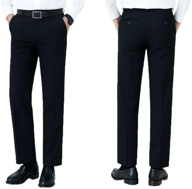 레디핏 남자 허리가 편한 스판 옆밴딩 9부 10부 블랙 네이비 그레이 슬랙스 정장바지