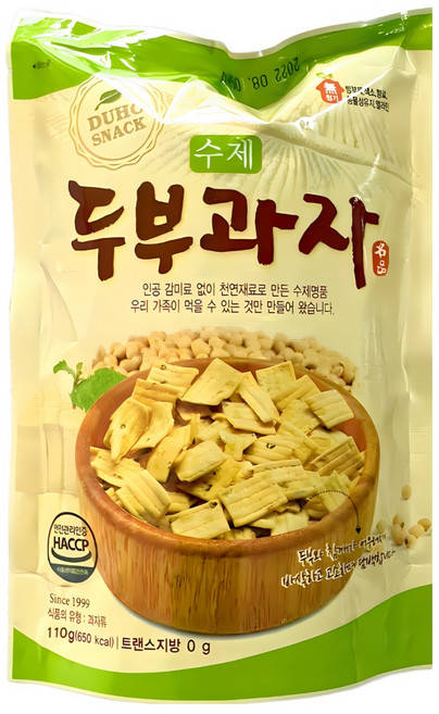 두호식품 수제 두부 저칼로리 살안찌는 다이어트 간식 과자 110g, 10개