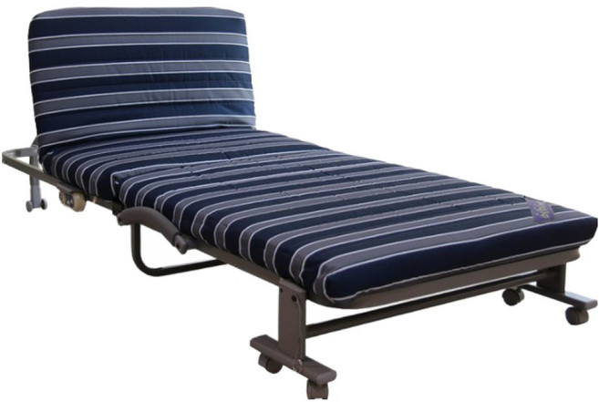 라꾸라꾸침대본사 라꾸라꾸침대 rakuraku Wellbeing Bed 1인용 침대/ 접이식침대 [꼭 판매자명 라꾸라꾸침대본사 확인해주세요], 블루&그레이&화이트/스트라이프