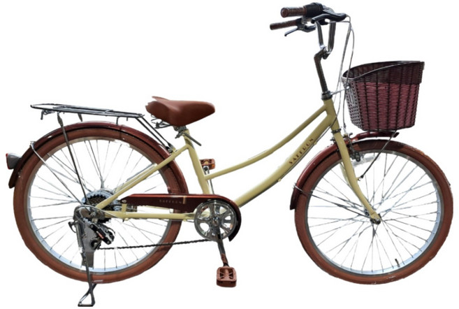 에이스레이디 삼천리스트라타 24/26인치 여성용자전거 100%무료완전조립, 베이지, 1개, 175cm, 에이스레이디7단, 26인치