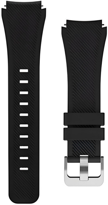 삼성 갤럭시 워치 3 41mm/45mm 우레탄 시계줄 스트랩 밴드 SM-R840/R845/R850/R855 모델별 호환, 블랙