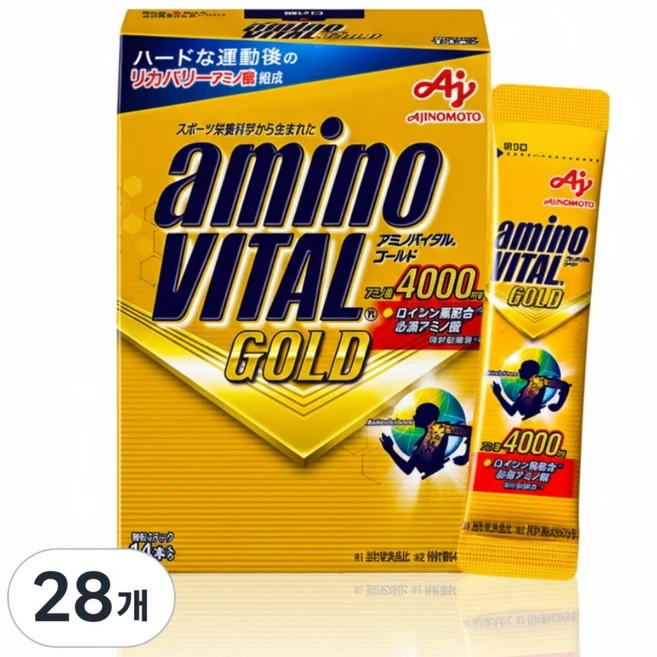 아미노바이탈 골드 4000mg 리커버리 BCAA 아미노산 스포츠 식품, 4.7g, 28개 - 쿠팡