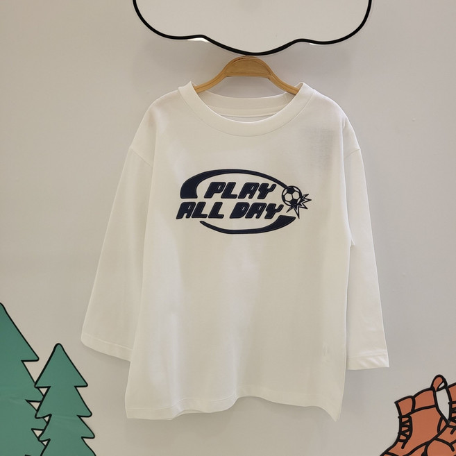 오후 부평점 산뜻한 레터링##아스킨 소재로 간절기부터 여름까지 쾌적하게 입는 7부 쿨 티셔츠