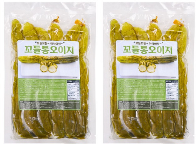 이배모매 한식명장 반찬 꼬들 통 오이지, 2개, 700g