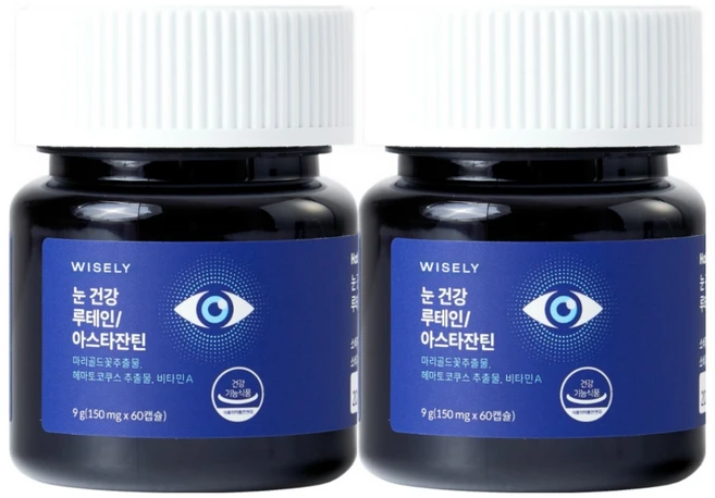 와이즐리 눈건강 루테인 아스타잔틴 비타민A(60일분), 2개, 60정 - 쿠팡