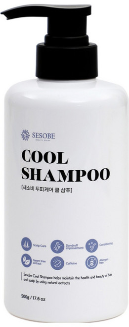 세소비 저자극 쿨샴푸 비듬 두피케어 지성샴푸1위, 3개, 500g