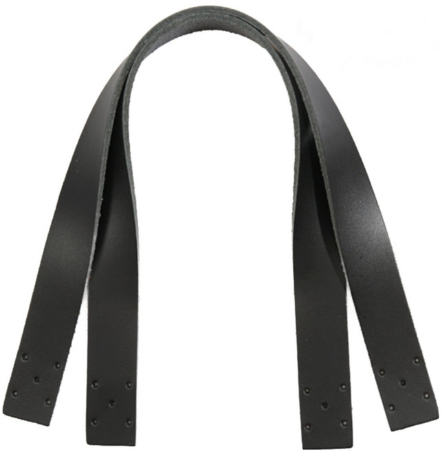 바이핸즈 통가죽 내추럴 가방핸들 손잡이끈, 블랙, 1개