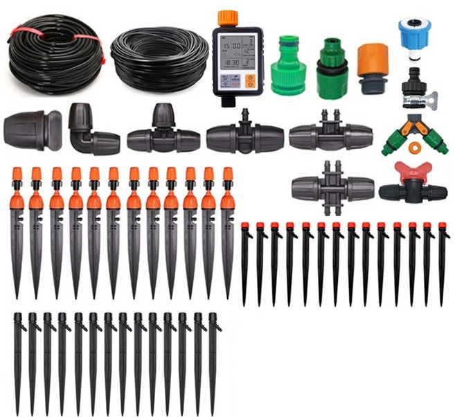 급수기 화단 물주기 세트 자동급수 오토 타이머 미니스프링쿨러 텃밭 물주기 관수스틱, 1) 미니스프링쿨러 스틱세트 자동급수 20PC, 1개