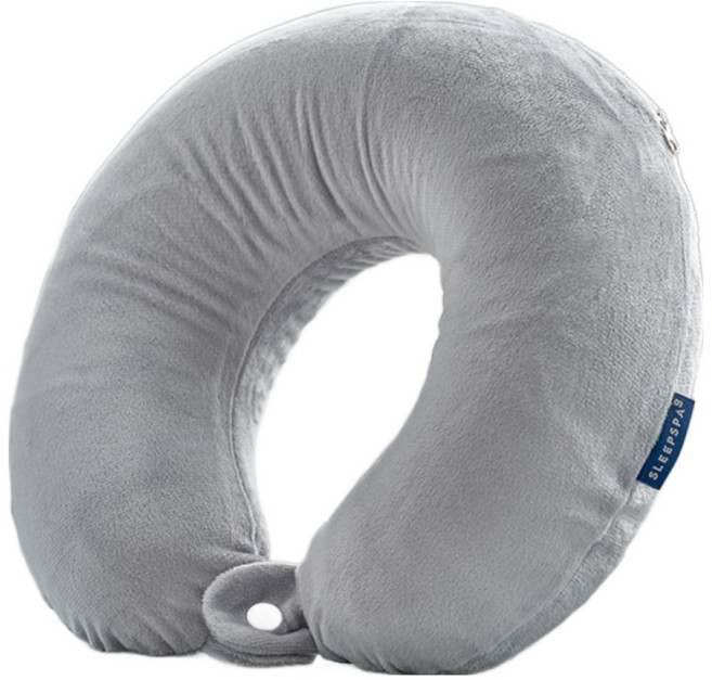 슬립스파 편안한 라텍스 여행용 목베개 목쿠션 휴대용쿠션/목쿠션, 그레이
