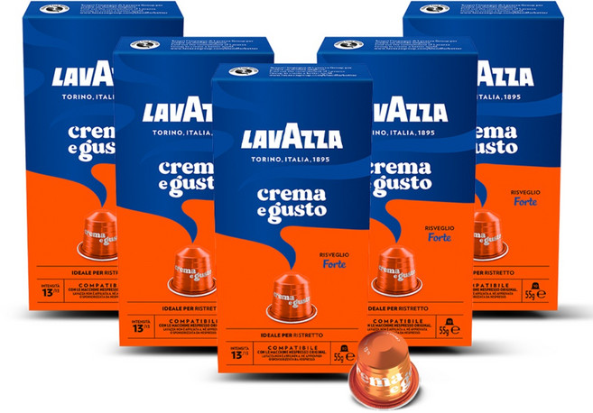 라바짜 크레마 에 구스토 포르테 10P 네스프레소 호환캡슐 커피, 55g, 10개입