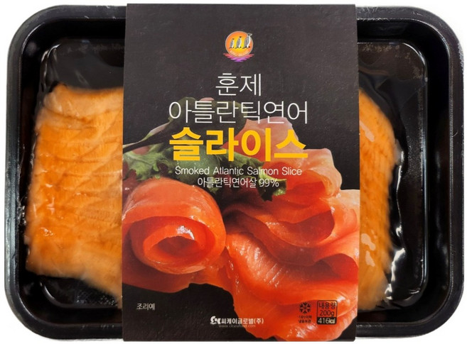 수산잇츠 훈제연어 슬라이스, 1개, 200g