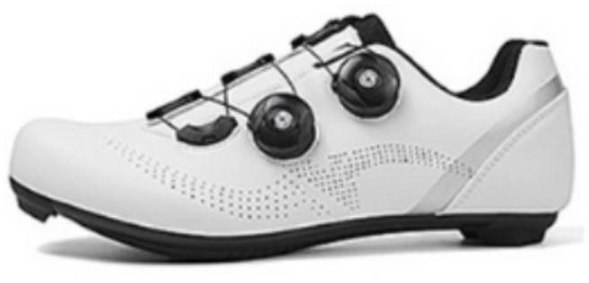 스토리원 더블 락킹 플랫 평페달 로드 MTB 사이클 클릿 슈즈 U-SSSN08, 275, 로드 화이트