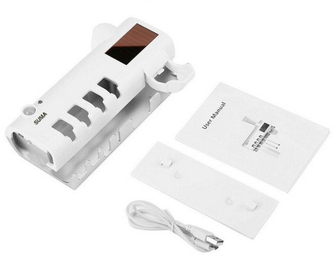 슈마 칫솔살균기 CL300 쏠라충전 무선 UV-C살균기, 화이트