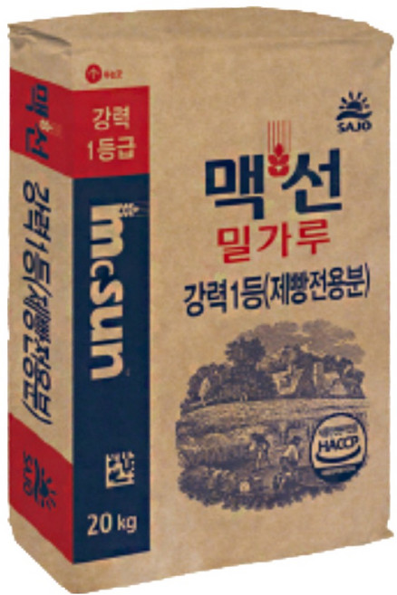 사조동아원 맥선 강력 1등 제빵용 밀가루 20kg 1개 업소용 대용량 벌크 고급