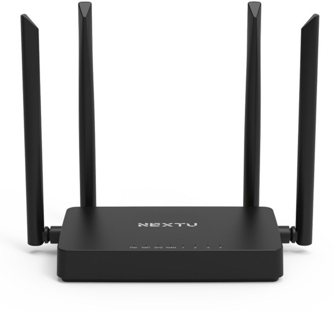 넥스트유 듀얼밴드 1200Mbps 유무선 공유기, 넥스트유-{NEXT-5004N}/블랙, 1개
