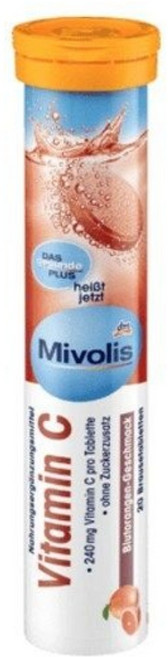 [당일출고] 미볼리스 비타민C 발포비타민 20정 6개 Mivolis Vitamin C Brausetabletten 6set