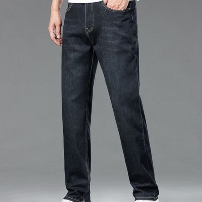 라라티와이 휴버트 남성 캐주얼 베이직 루즈핏 스트레이트 청바지