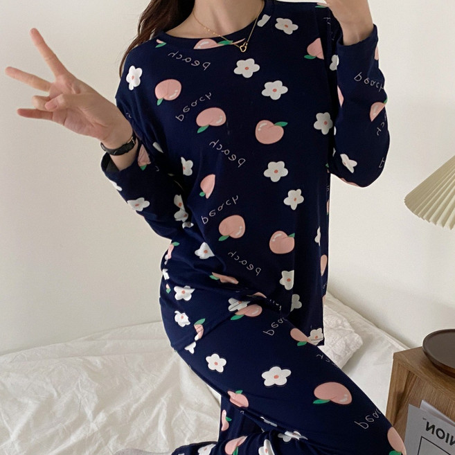 [무배+컬러 가능]복숭아 부들 촉촉 피치 긴팔 간절기 조거 잠옷세트 8종