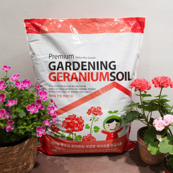 세경팜 9가지 천연재료 듬뿍 제라늄 분갈이흙 장미 산성흙, 20L, 1개