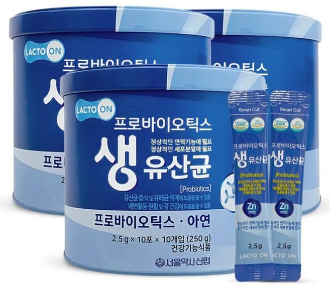 락토온 프로바이오틱스 생유산균, 250g, 3개