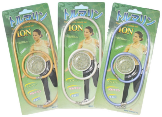 YS 토르마린 마이너스 스포츠팔찌 목걸이세트, 블루, 1개