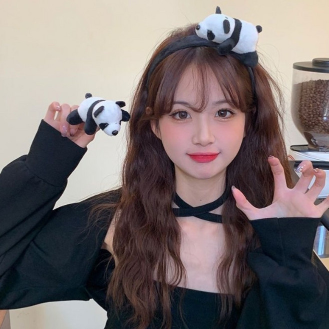 판다 헤어밴드+헤어핀 팬더 머리띠