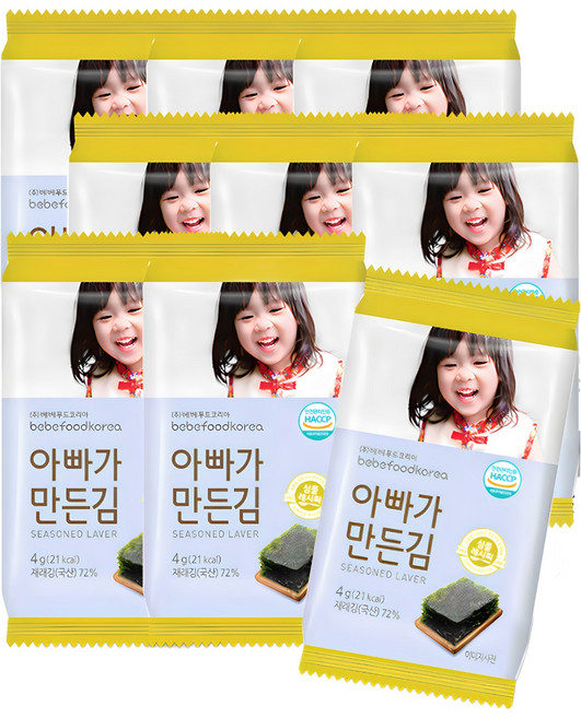 베베푸드 아빠가 만든김, 조미김, 4g, 36봉