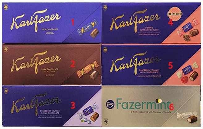 KARLFAZER 칼파제르 초콜릿 (밀크 다크 블루베리 도미노 라즈베리 요거트 민트 / 6종 택1) 250g / 핀란드