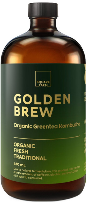 골든브루 유기농 그린티 콤부차 오리지널, 4개, 480ml