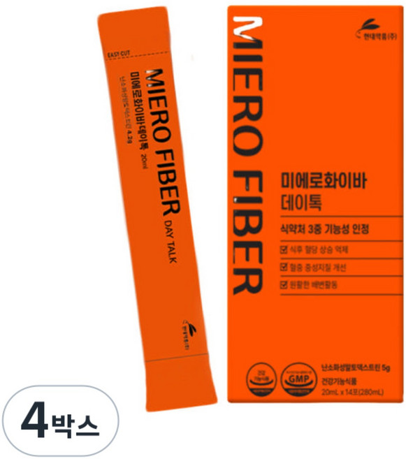 미에로화이바 데이톡, 4박스, 280ml
