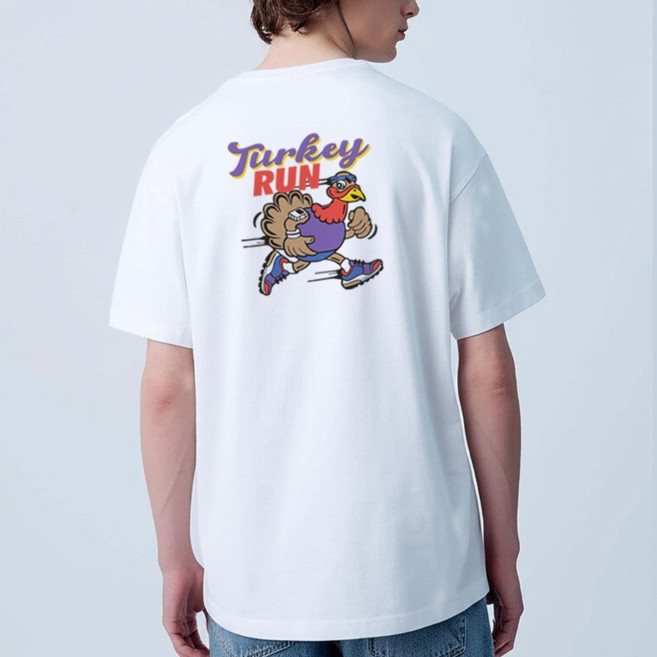 월드페이머스 러닝 포레스트검프 런닝 기능성 오버핏 반팔티