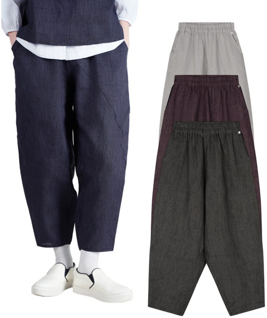 [편한생활한복] 여자 개량한복 마 원단 항아리바지