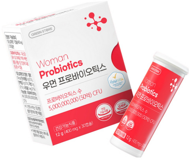 그린스토어 우먼 프로바이오틱스 유산균, 30정, 2개