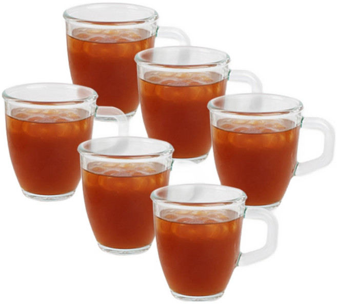 글라스락 퓨전 강화 머그컵, 350ml, 6개