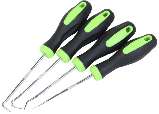 세인티에프 오링풀러세트 4pcs 송곳 후크 갈고리 오링탈거 O링 고무 패킹, 1세트