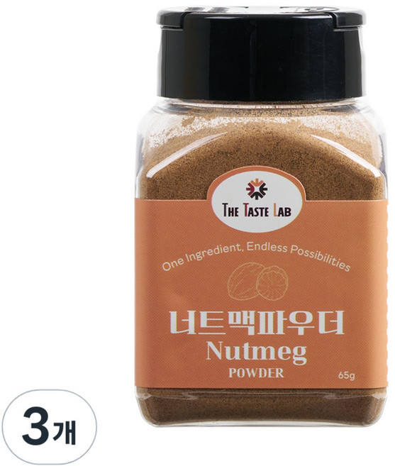 더테이스트랩 너트맥 파우더 넛맥 분말 천연향신료, 3개, 65g