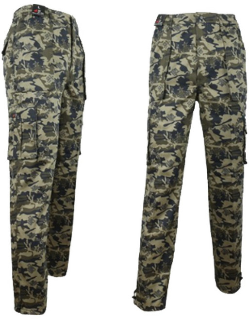 [1+1] WFB얼룩이면건빵팬츠 여름 남성용 통풍 허리밴딩 건빵주머니 얼룩무늬 작업복 카고바지 등산복 등산바지 작업바지 빅사이즈 단체