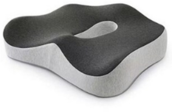 트리니스 자세교정 메모리폼 사무실 의자 방석, 그레이