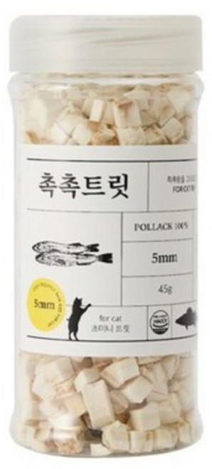 촉촉트릿 북어 고양이 동결건조 간식 45g, 1개