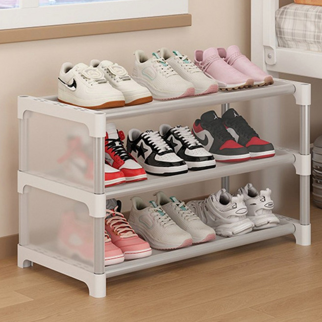 맙소샵 슬림폭 다용도 조립식 신발정리대 3단 60cm HR004, 혼합색상, 1개