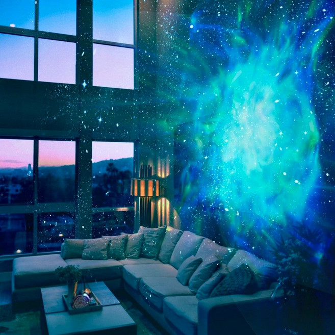 로라랜드 갤럭시오로라빔 오로라조명 오로라무드등 은하수조명 은하수무드등 별조명 별무드등 캠핑랜턴 불멍조명 수유등 수면등 취침등, 기프트패키지X, 화이트