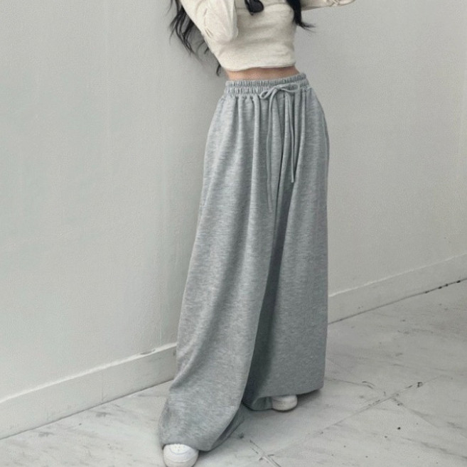 66-130 빅사이즈 여성 바지 밴딩 트레이닝 팬츠 6XL 와이드핏 하체커버 / 네버팬츠